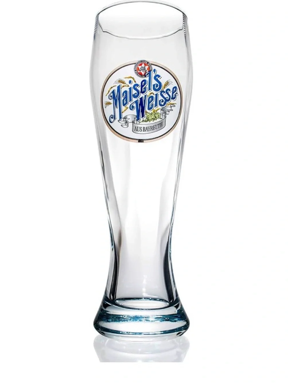 Maisels Weisse Beer Glass 0.5 L Weizen Tall German Logo Etched Pub Barware Pair